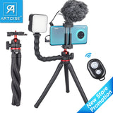 Tripod for iPhone Samsung Xiaomi Huawei Mobile Phone Smartphone Tripod for DSLR Camera Gopro Tripod Phone Stand